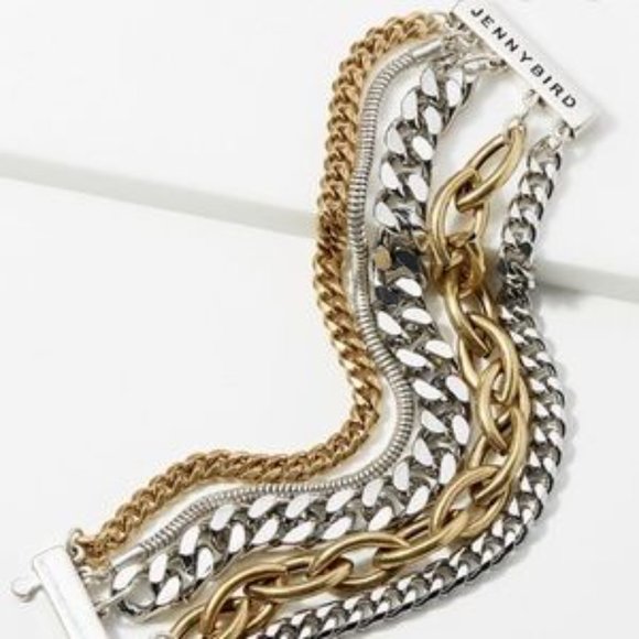 Jenny Bird Austin Cuff Layered Chain Bracelet - Picture 12 of 16